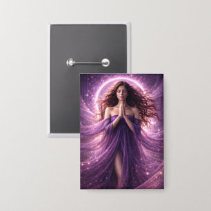 Mystik Woman Anstecker – Galaktisch schön Button