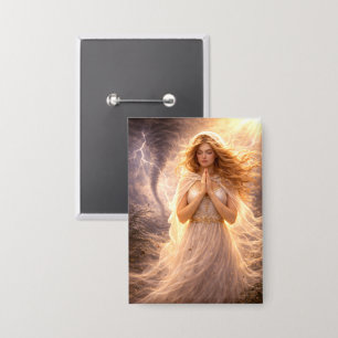 Mystik Woman Anstecker – Galaktisch schön Button