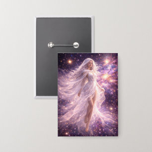 Mystik Woman Anstecker – Galaktisch schön Button