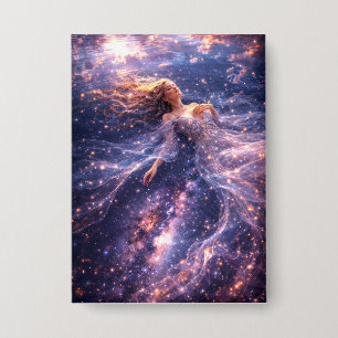 Mystik Woman Anstecker – Galaktisch schön Button