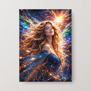 Mystik Woman Anstecker – Galaktisch schön Button