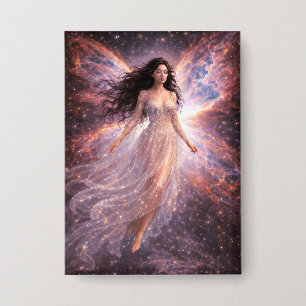 Mystik Woman Anstecker – Galaktisch schön Button