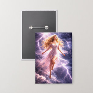 Mystik Woman Anstecker – Galaktisch schön Button