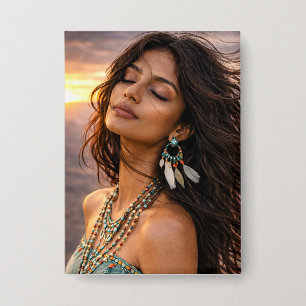 Mystik Woman Anstecker – Galaktisch schön Button