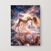 Mystik Woman Anstecker – Galaktisch schön Button (Vorderseite)