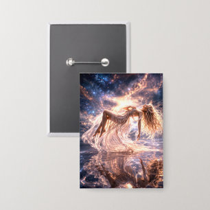 Mystik Woman Anstecker – Galaktisch schön Button