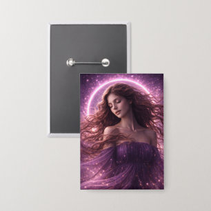 Mystik Woman Anstecker – Galaktisch schön Button