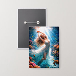 Mystik Woman Anstecker – Galaktisch schön Button