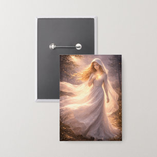 Mystik Woman Anstecker – Galaktisch schön Button