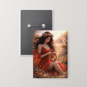 Mystik Woman Anstecker – Galaktisch schön Button