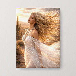 Mystik Woman Anstecker – Galaktisch schön Button