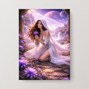 Mystik Woman Anstecker – Galaktisch schön Button