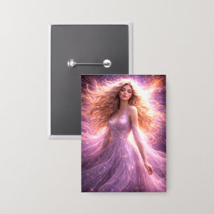 Mystik Woman Anstecker – Galaktisch schön Button