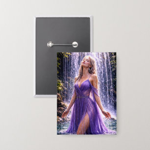 Mystik Woman Anstecker – Galaktisch schön Button