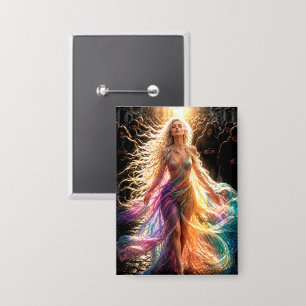 Mystik Woman Anstecker – Galaktisch schön Button