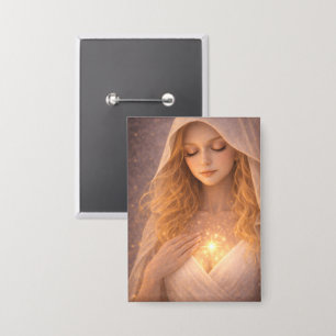 Mystik Woman Anstecker – Galaktisch schön Button