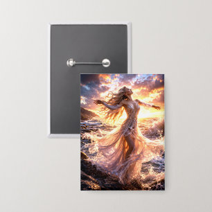 Mystik Woman Anstecker – Galaktisch schön Button