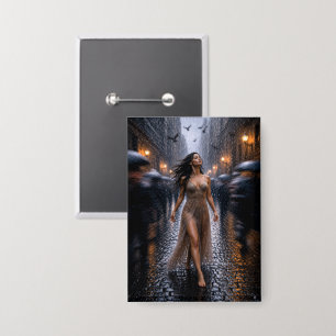 Mystik Woman Anstecker – Galaktisch schön Button