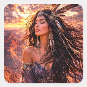 Mystik Woman Aufkleber – Galaktisch schön