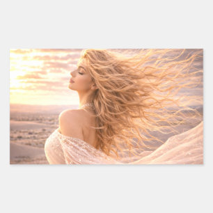 Mystik Woman Brief-Aufkleber – Galaktisch schön Rechteckiger Aufkleber