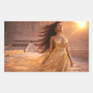 Mystik Woman Brief-Aufkleber – Galaktisch schön Rechteckiger Aufkleber