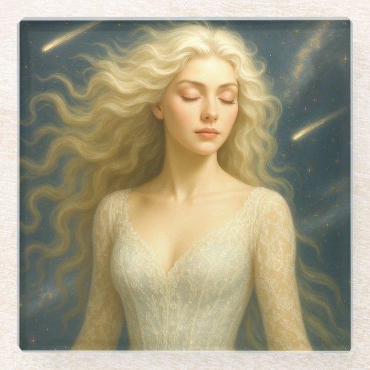 Mystik Woman – Glasuntersetzer aus Glas (Vorderseite)