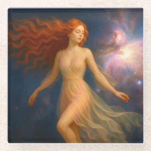 Mystik Woman – Glasuntersetzer aus Glas (Vorderseite)