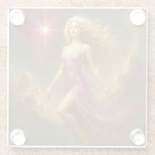 Mystik Woman – Glasuntersetzer aus Glas (Rückseite)