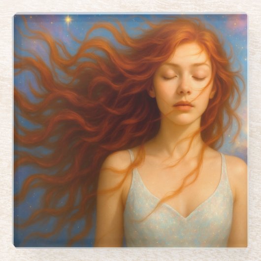 Mystik Woman – Glasuntersetzer aus Glas (Vorderseite)