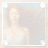 Mystik Woman – Glasuntersetzer aus Glas (Rückseite)