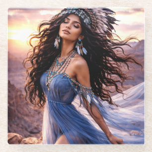 Mystik Woman Glasuntersetzer – Galaktisch schön
