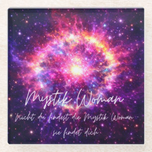 Mystik Woman Glasuntersetzer – Galaktisch schön