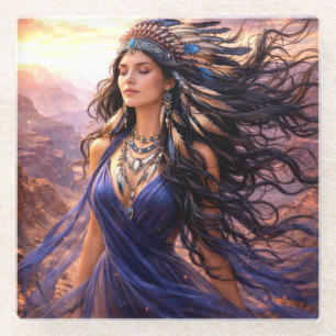 Mystik Woman Glasuntersetzer – Galaktisch schön