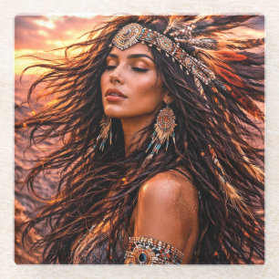 Mystik Woman Glasuntersetzer – Galaktisch schön