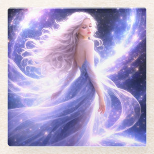 Mystik Woman Glasuntersetzer – Galaktisch schön