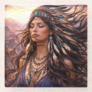 Mystik Woman Glasuntersetzer – Galaktisch schön