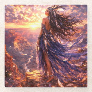 Mystik Woman Glasuntersetzer – Galaktisch schön