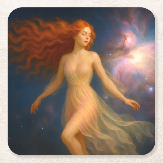 Mystik Woman – Glasuntersetzer Rechteckiger Pappuntersetzer (Vorderseite)