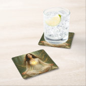 Mystik Woman – Glasuntersetzer Rechteckiger Pappuntersetzer (Vor Ort)