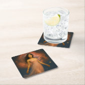 Mystik Woman – Glasuntersetzer Rechteckiger Pappuntersetzer (Vor Ort)