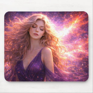 Mystik Woman Mousepad – Galaktisch schön