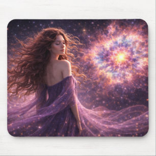 Mystik Woman Mousepad – Galaktisch schön