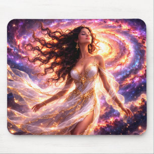 Mystik Woman Mousepad – Galaktisch schön