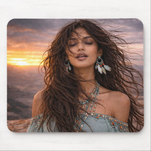 Mystik Woman Mousepad – Galaktisch schön