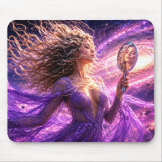 Mystik Woman Mousepad – Galaktisch schön