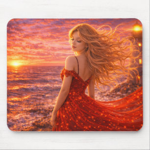 Mystik Woman Mousepad – Galaktisch schön