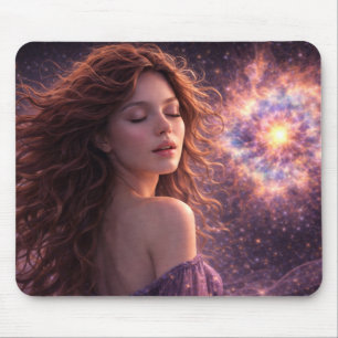 Mystik Woman Mousepad – Galaktisch schön