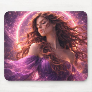 Mystik Woman Mousepad – Galaktisch schön