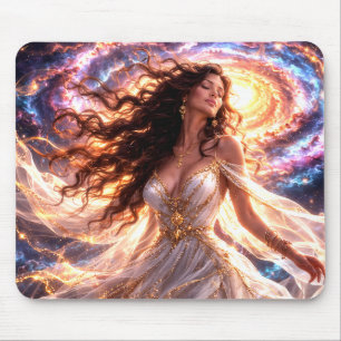 Mystik Woman Mousepad – Galaktisch schön