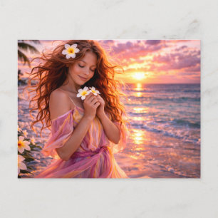 Mystik Woman Postkarte – Galaktisch schön